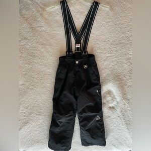 Gerry Bib Style Snow Pants with Adjustable Straps. Black, size 7/8 Unisex